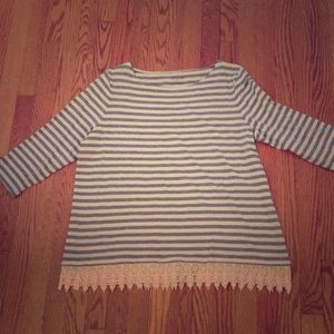 Talbots boatneck striped shirt